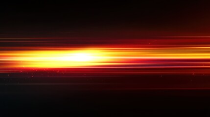 Abstract light streaks, orange, yellow, red, on black background.