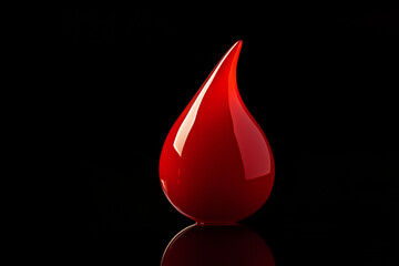 Obraz premium Drop of blood isolated on a solid background