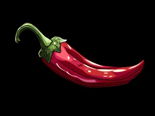 Fototapete Vector chili peppers isolated on a solid background © Digital Sensei