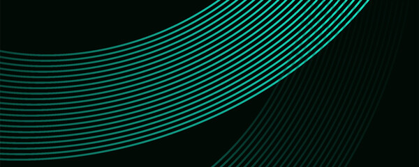 Naklejka premium Abstract elegant green aqua background with glowing lines. Digital cyberspace, Big data analytics, 3d rendering, machine learning, and predictive analytics