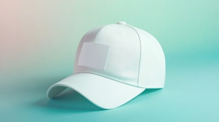 Fototapeta premium Blank white baseball cap