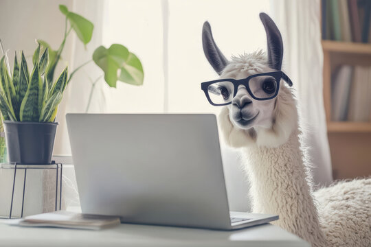llama enjoys modern workspace while installing security updates