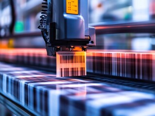 Automated barcode printing machine