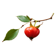 rose hip berry fruit isolated on transparent background