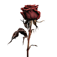 dried rose aesthetic transparent background 