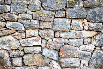 Rocky natural wall texture. For design. Grunge gray banner