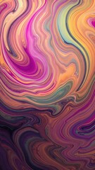 Fototapeta premium Swirling vibrant hues, dynamic shapes, abstract art, mobile,dynamic,digital