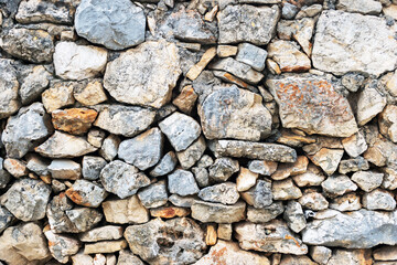 Handmade stone wall background.Natural stone background.