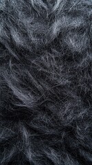 Obraz premium Close-up view of black fur texture capturing the intricate details of softness and richness in a unique perspective