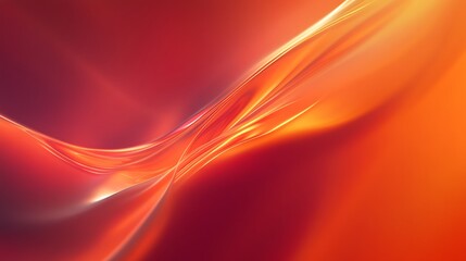 Abstract background featuring a gradient transition from vibrant orange to deep red, fluid motion of the colors