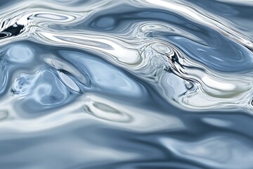 Abstract Liquid Blue Waves