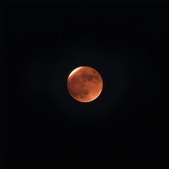Naklejka premium Total Eclipse - Super Flower Blood Moon 3 - May 26. 2021