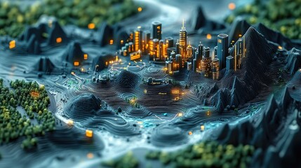 World Rivers Day high tech data concept