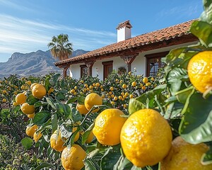 Sunny Lemon Grove for Spanish Villa.