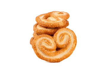 Palmiers or elephant ears, puff pastry cookies