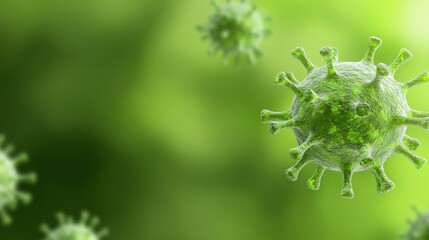 Detailed illustration of a virus depicting its structure and characteristics for virus scanning software analysis