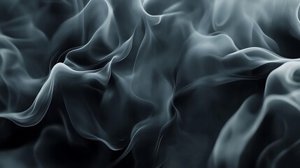 Obraz premium Abstract background featuring fluid, smoky textures in shades of black and gray, with subtle