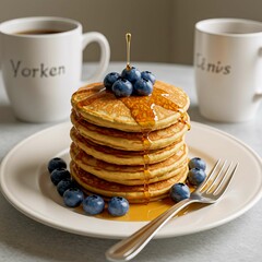 pancakes with blueberries