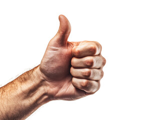 Positive gesture hand gesture isolated on transparent background, png