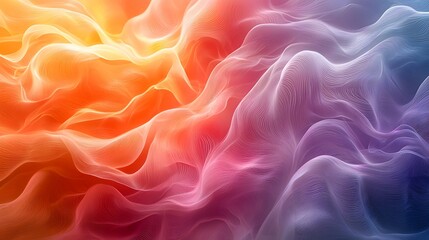 Obraz premium Translucent Flowing Ribbons in Soft Colors Seamlessly Blending Together