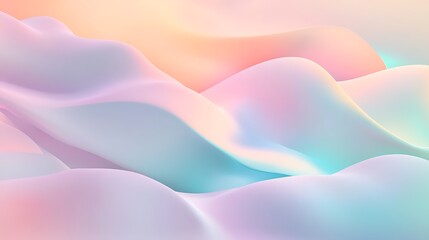 Obraz premium Abstract background featuring a spectrum of pastel colors such as lavender, peach, and mint green, with soft, glowing lighting