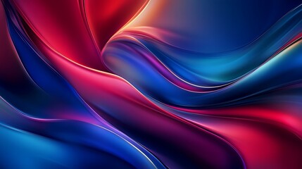 Fototapeta premium Abstract background with a dynamic swirl of rich jewel tones such as sapphire blue, ruby red, and emerald green