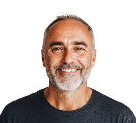 Obraz premium Cheerful man portrait bright happiness isolated on transparent background, png