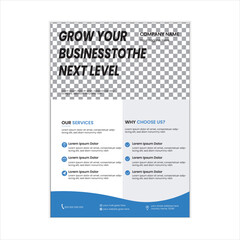  A modern corporate business flyer template and editable vector template design.