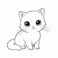 Adorable Kawaii Animal Vector Arts For Coloring Book