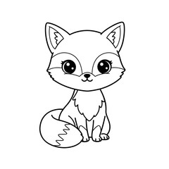Adorable Kawaii Animal Vector Arts For Coloring Book