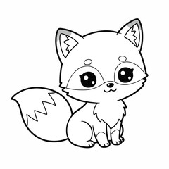 Adorable Kawaii Animal Vector Arts For Coloring Book