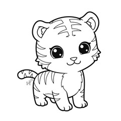 Adorable Kawaii Animal Vector Arts For Coloring Book