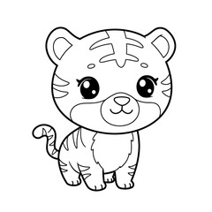 Adorable Kawaii Animal Vector Arts For Coloring Book