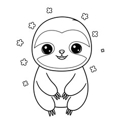 Adorable Kawaii Animal Vector Arts For Coloring Book