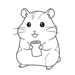 Adorable Kawaii Animal Vector Arts For Coloring Book
