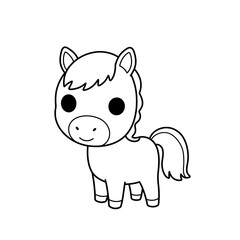 Adorable Kawaii Animal Vector Arts For Coloring Book