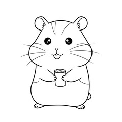 Adorable Kawaii Animal Vector Arts For Coloring Book
