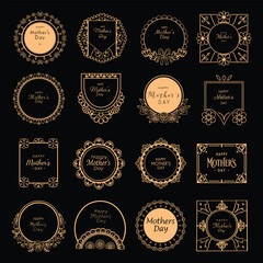 Elegant Vintage Golden Mother’s Day Card – Classic & Timeless Design