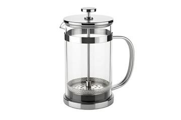 stylish coffee maker with transparent design, perfect for brewing fresh coffee. Its sleek metal accents and functional features make it ideal addition to any kitchen