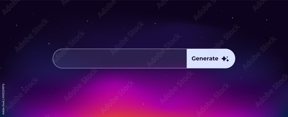 Aufkleber a sleek digital search bar design showcasing a gradient and a modern interactive button element.