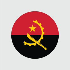 Angola Flag Sphere Vector
