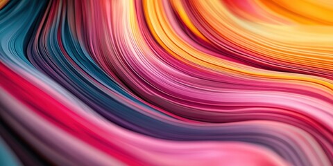 Intricate Flowing Strands, A Vivid Multi-Colored Abstract Design