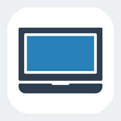 laptop icon in glyph style