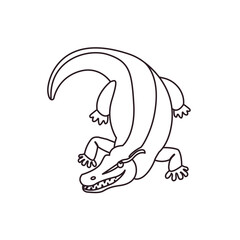 alligator crocodile emoji animal illustration vector