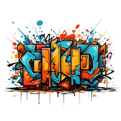 Graffiti Isolated on Transparent Background, PNG