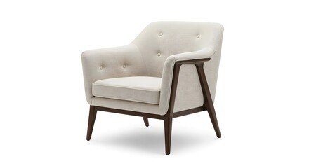 Modern office chair isolated on white background with luxury leather design