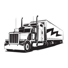 Big Truck silhouette vector illustration