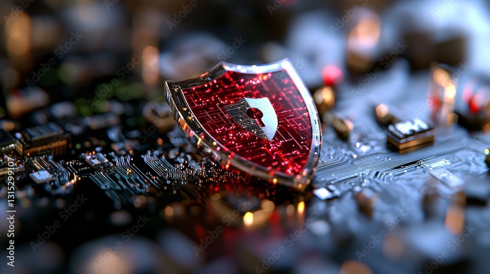 Aufkleber Protecting business and financial transaction data from cyber attacks involves cyber security and data protection, as well as internet network security and user private data security encryption
