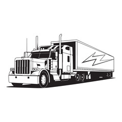 Big Truck silhouette vector illustration