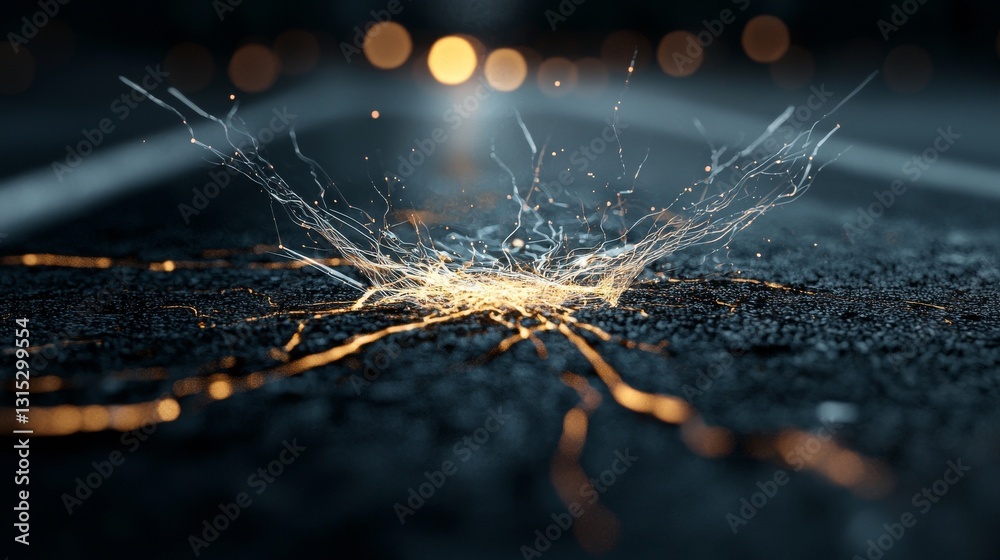 Aufkleber The concept of deep machine learning, cryptocurrency, and hi-tech products is illustrated through a 3D rendering of digital binary data on a microchip with a glow circuit board background, also